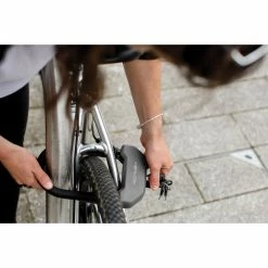 Hiplok DXC Wearable Bicycle Lock With Cable -Bikes Sales Shop Hiplok DXC Grey Locked Up