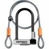 Kryptonite Mini 7 Bike Lock And Kryptoflex Cable -Bikes Sales Shop Kryptonite Mini 7 U Lock Kryptoflex Cable Internal Black Silver GK001973