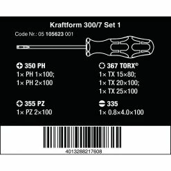 Wera Tools Kraftform 300/7 Screwdriver Set -Bikes Sales Shop wera tool Kraftform 300 7 Screwdriver Set 7pcs 05